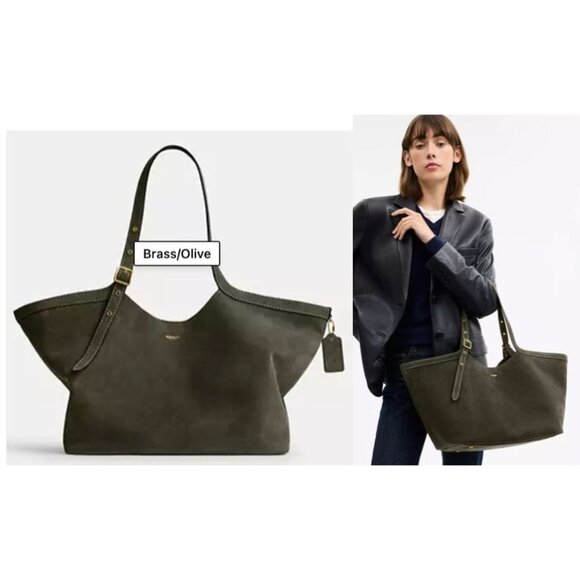 Coach Handbags - NEW!!   AUTHENTIC COACH Gramercy Tote Bag IN OLIVE GREEN SUEDE AND BRASS